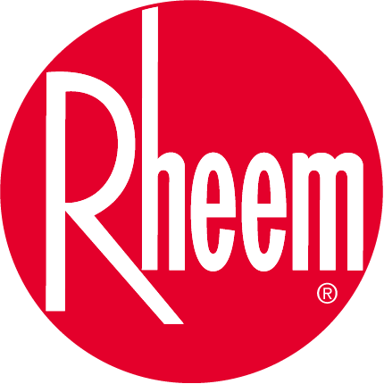 Rheem logo for hot water heaters, supplying hot water systems on Nambour
